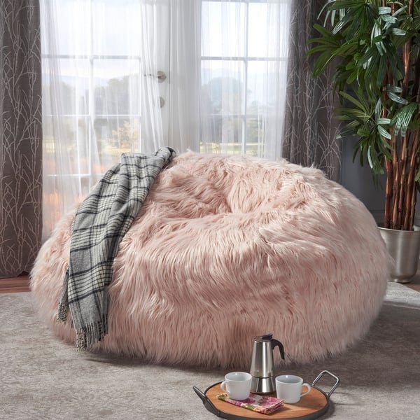 Pink Furry Bean Bag Chairs Tyres2c